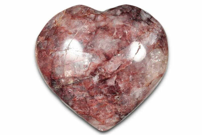 Polished Hematoid Quartz Heart - Madagascar #341682